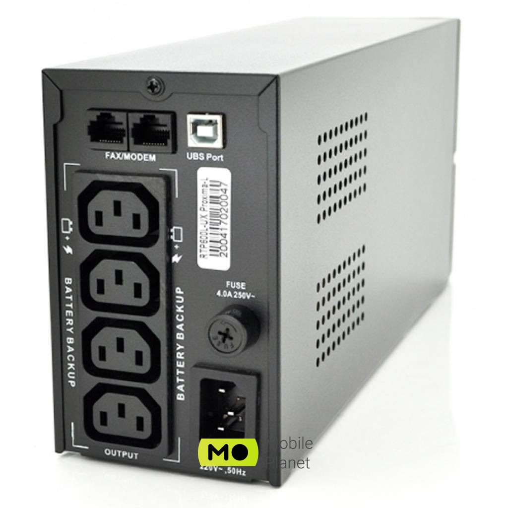 Ritar RTP850L-UX-IEC (UA) Потужність, Вт: 510 Вт; Потужність,