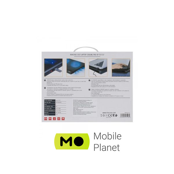 RivaCase до 17,3 black (5557 black) (UA) Тип: Для ноутбуков до 17'; Размер: