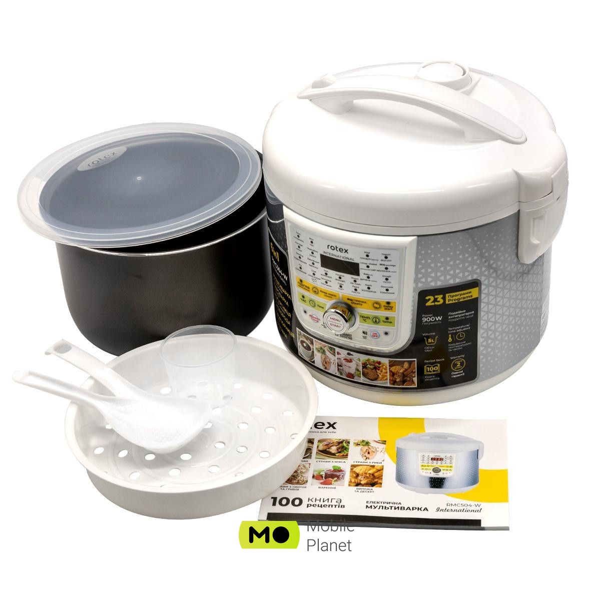 Rotex RMC504-W (UA) Мощность, Вт: 900; Объем кастрюли,
