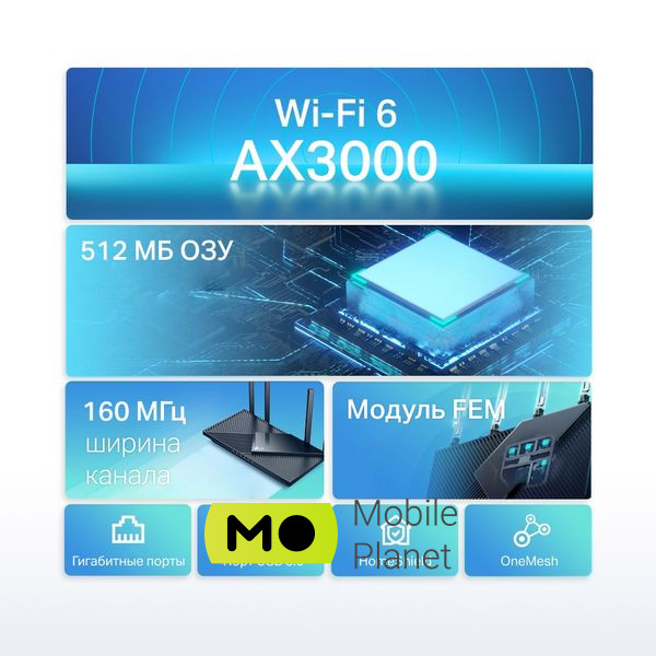 Роутер TP-LINK Archer AX55 Тип интерфейса LAN Gigabit Ethernet