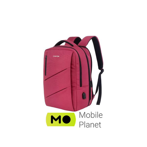 Рюкзак для ноутбука Canyon 15.6 BPE-5 Urban, USB, 12-18L, Red (CNS-BPE5BD1) (UA) Рекомендований розмір ноутбука: