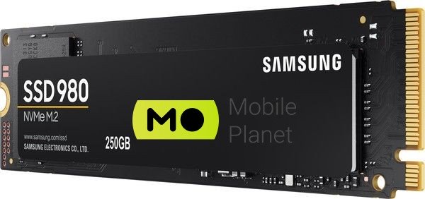 Samsung 980 EVO 250GB NVMe M.2 (MZ-V8V250BW) Об'єм пам'яті 250 ГБ