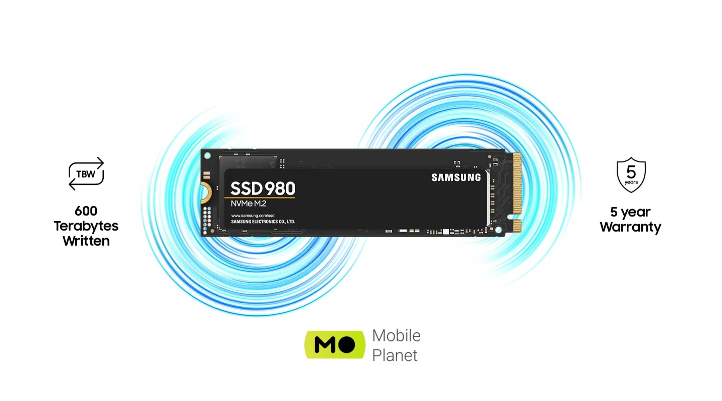 Samsung 980 (MZ-V8V1T0BW) Ємність 1000 ГБ