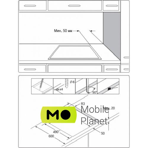 Самсунг НЗ 64 Т 3506 АК / ВТ Тип: Склокерамічна; Матеріал