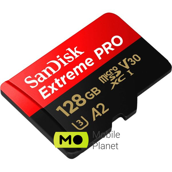 SanDisk 128 GB microSDXC UHS-I U3 Extreme Pro+SD Adapter (SDSQXCD-128G-GN6MA) (UA) Клас карти UHS-I (U3)