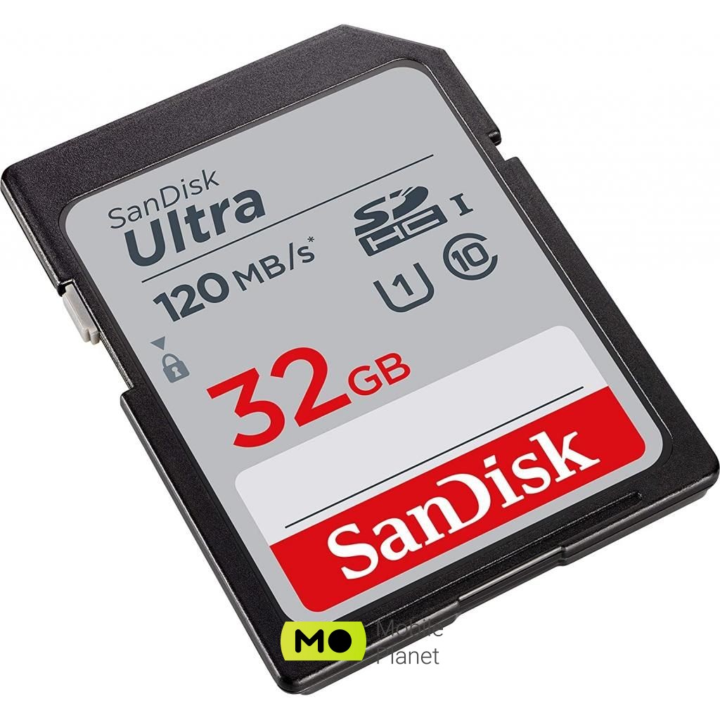 SANDISK 32GB SDHC class 10 Ultra (SDSDUN4-032G-GN6IN) Тип карти пам'яті: SDHC; Обсяг