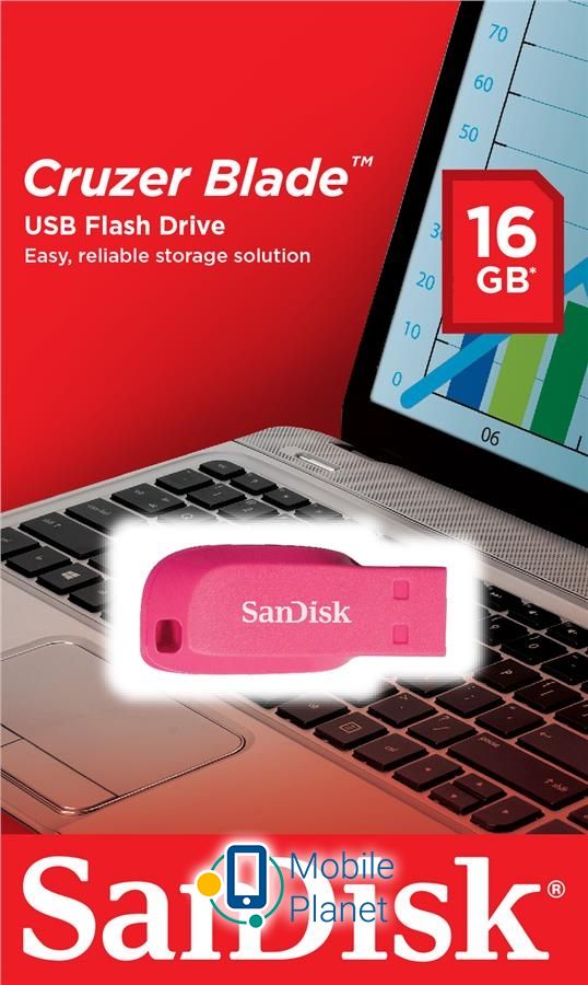 SanDisk Cruzer Blade (SDCZ50C-016G-B35PE) (UA) Объем 16 ГБ