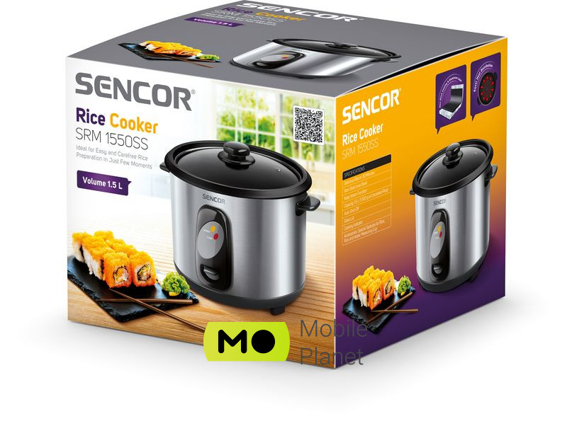 Sencor SRM1550SS (UA) Тип: рисоварка; Потужність: 500 Вт;