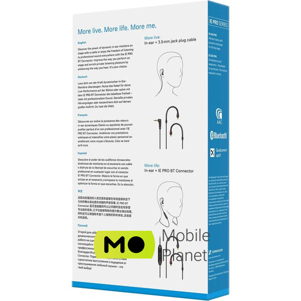 SENNHEISER IE 100 PRO Wireless Black (509171) (UA) Конструкція внутрішньоканальні