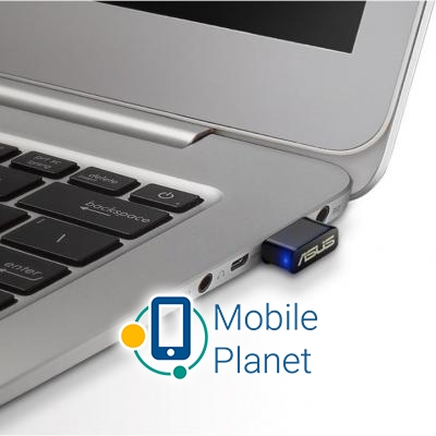 Мережева карта Wi-Fi ASUS USB-AC53NANO Швидкість передачі даних: 867 Mbps;