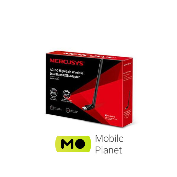 Мережа карта Wi-Fi Mercusys MU6H (UA) Інтерфейс USB