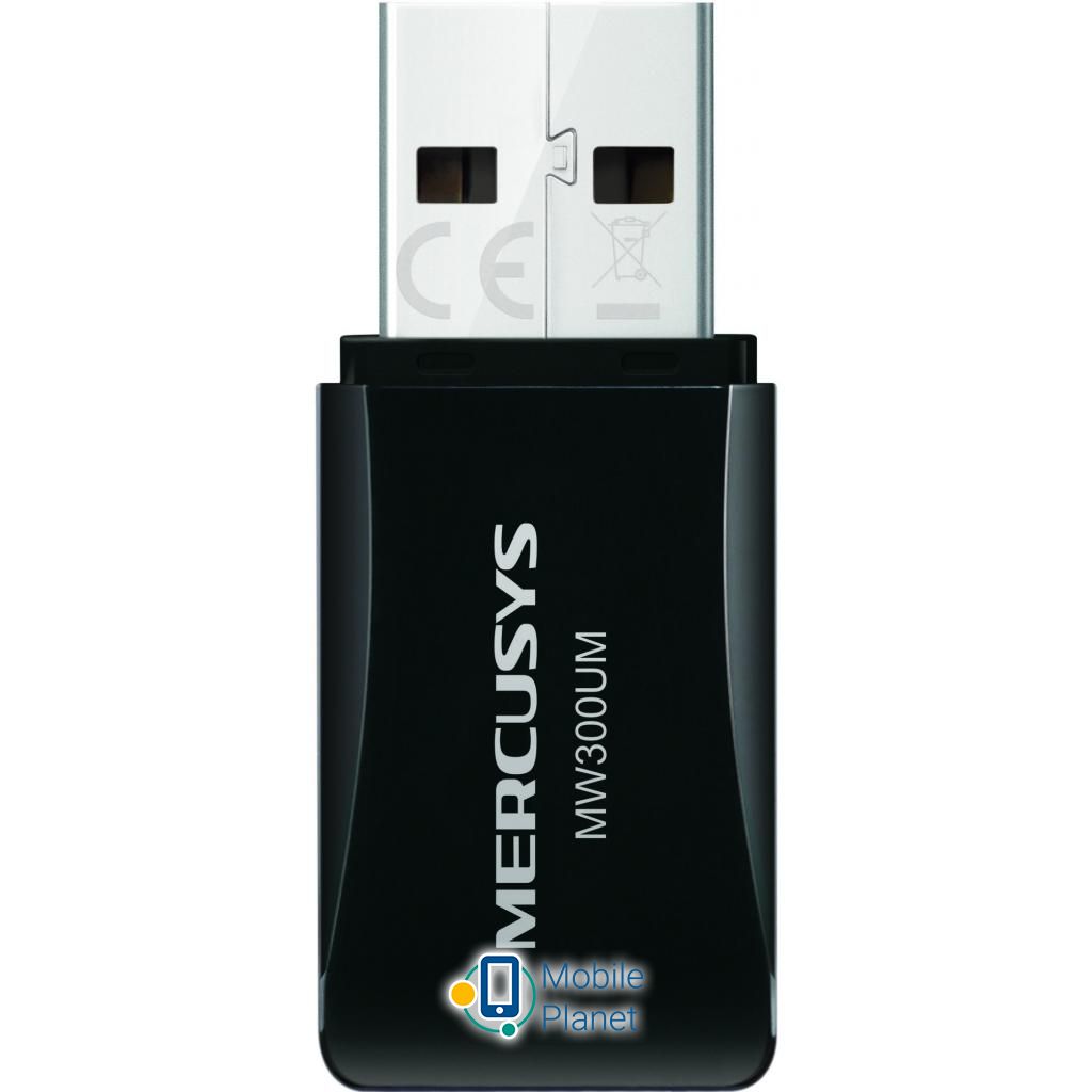 Сетевая карта Wi-Fi Mercusys MW300UM (UA) Скорость передачи данных до 300Mbps