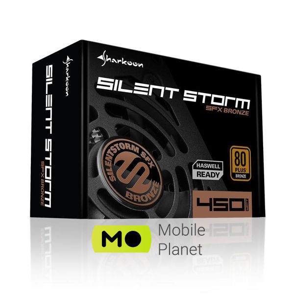 Sharkoon SilentStorm SFX 450W 80 Plus Bronze (4044951016402) (EU) Максимальна потужність, Вт  450 Вт