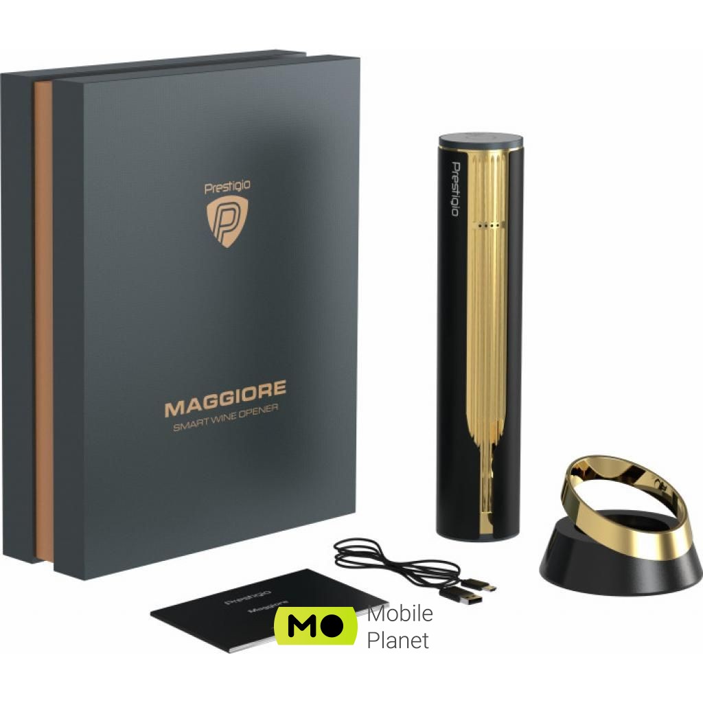 Штопор PRESTIGIO Maggiore Smart Wine Opener (PWO104GD) (UA) Вигляд штопора електричний