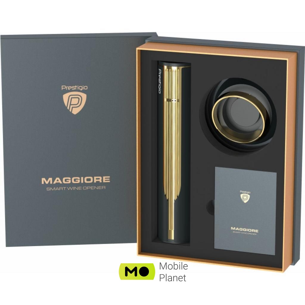 Штопор PRESTIGIO Maggiore Smart Wine Opener (PWO104GD) (UA) Материал металл, пластик