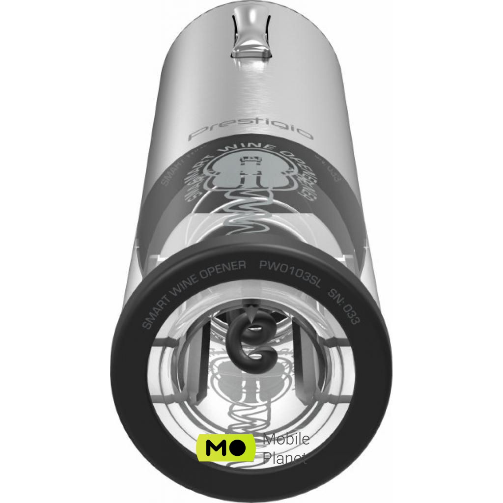 Штопор PRESTIGIO Nemi Smart Wine Opener (PWO103SL) (UA) Розмір 183 х 48 мм