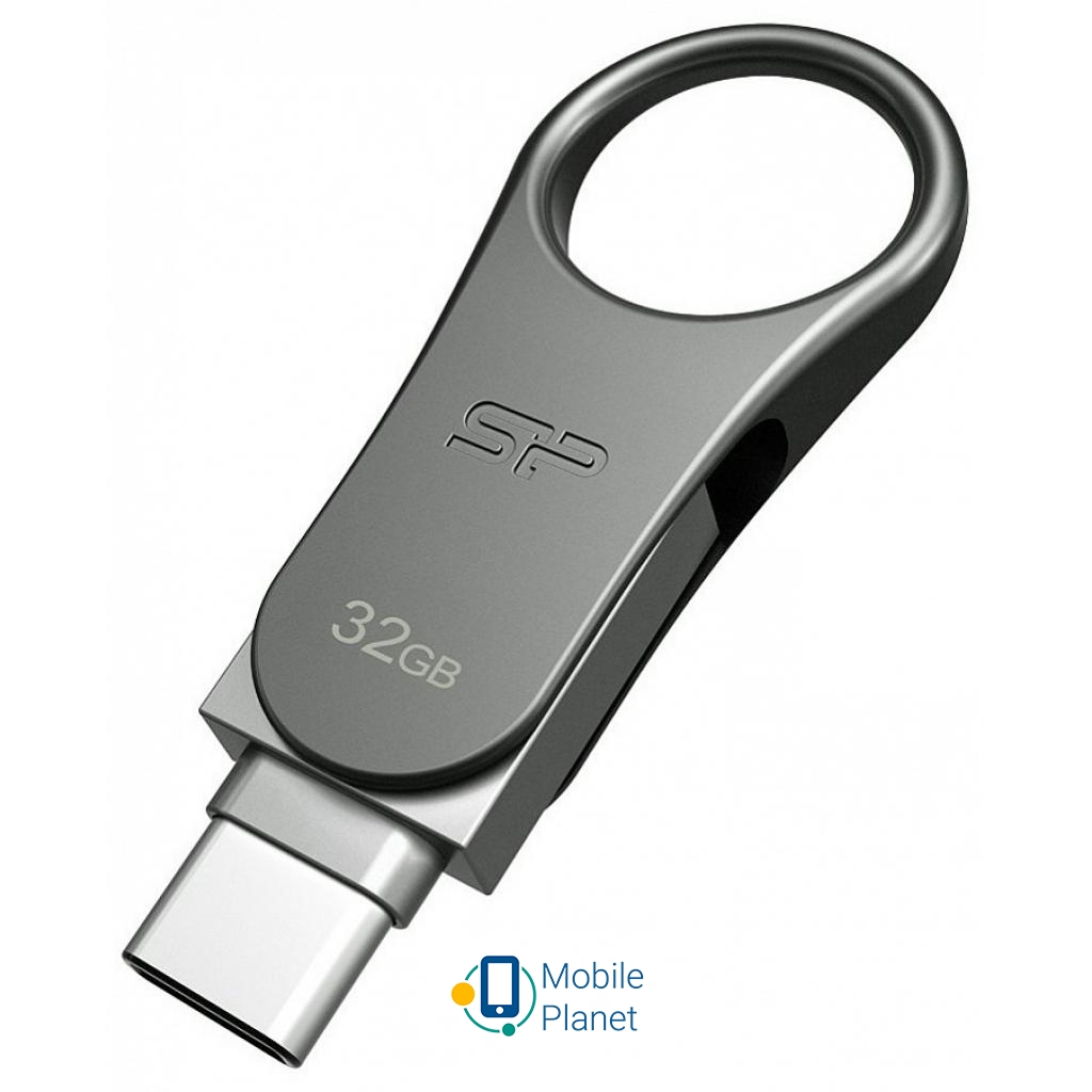 Silicon Power 32GB Mobile C80 Silver USB 3.0 (SP032GBUC3C80V1S) (UA) Артикул SP032GBUC3C80V1S