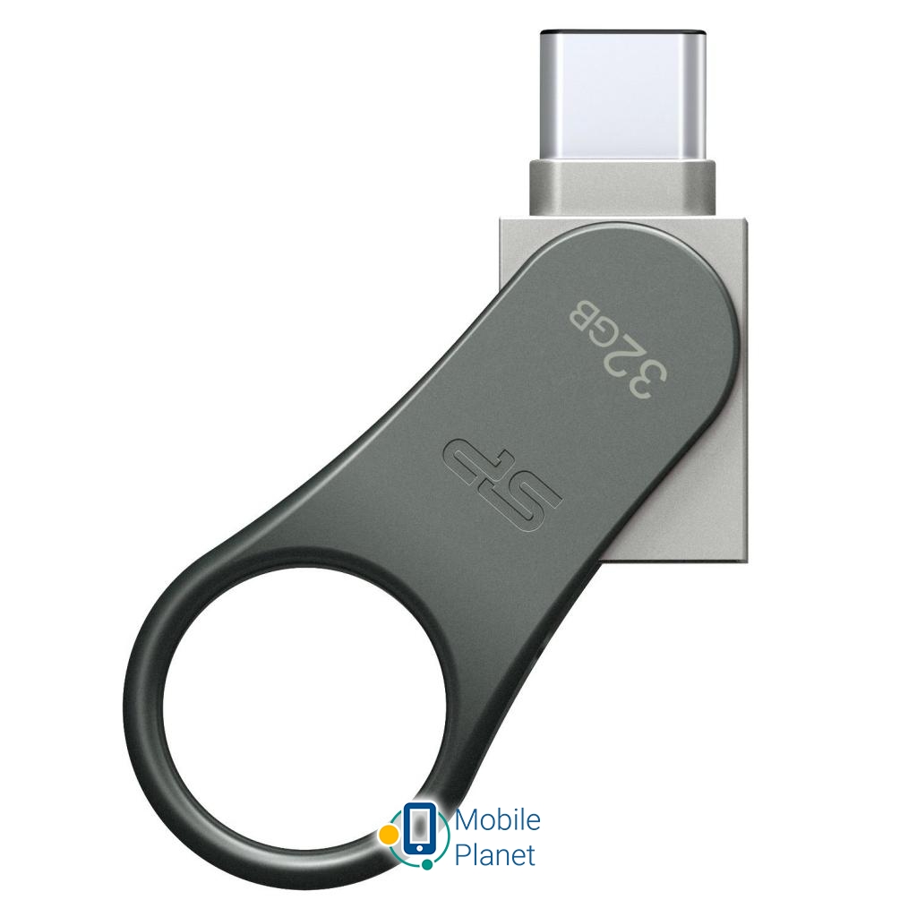 Silicon Power 32GB Mobile C80 Silver USB 3.0 (SP032GBUC3C80V1S) (UA) Тип: Високошвидкісні, В