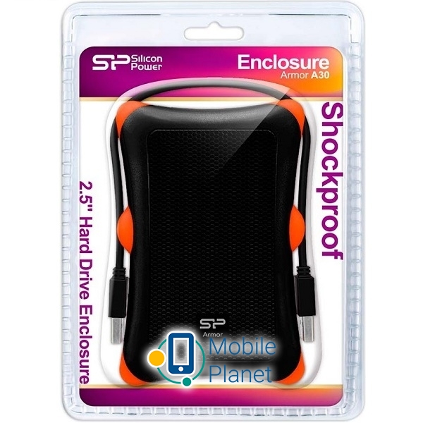 Silicon Power Armor A30 для 2.5 HDD/SSD (SP000HSPHDA30S3K) Тип: зовнішній; Інтерфейс