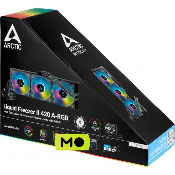 Система водного охлаждения Arctic Liquid Freezer II 420 A-RGB (ACFRE00109A) (UA) Под сокет 2011-3, 1151, AM4, 2066, 1200, 1700, 1155, 1150, 1156, 2011