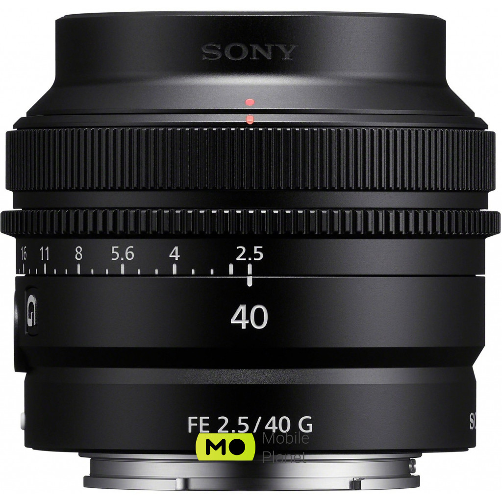 Sony 40mm, f / 2.5 G для камер NEX (SEL40F25G.SYX) (UA) Фокусне відстань min, мм 40