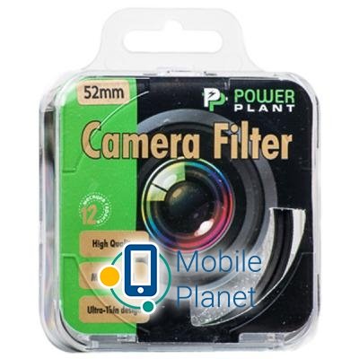 Светофильтр PowerPlant CPL 52 мм (CPLF52) (UA) Тип: поляризационный; Диаметр