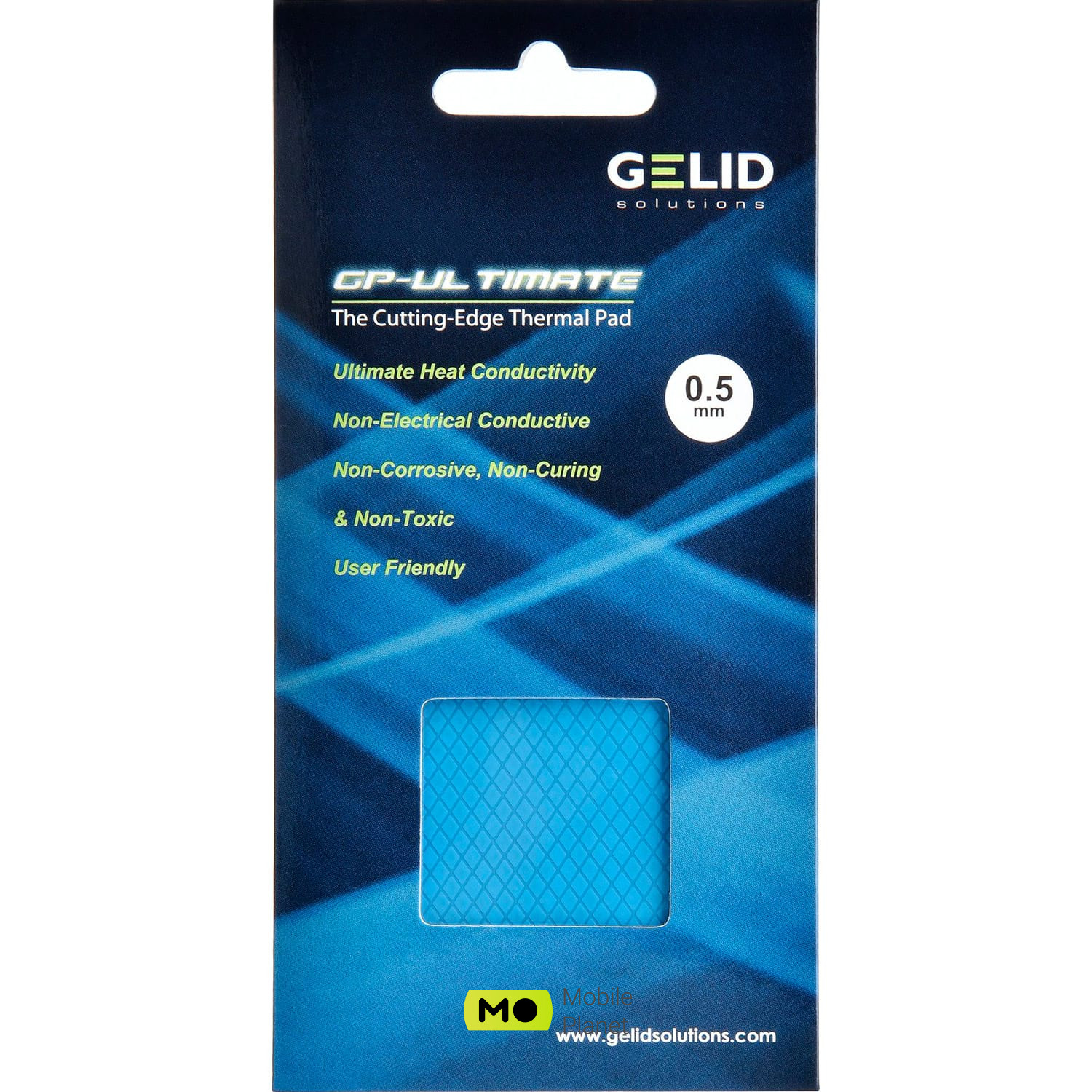 Термопрокладка GELID SOLUTIONS GP-Ultimate Thermal Pad 90x50x2.0mm (TP-GP04-D) Теплопровідність 15 Вт/(м·K)