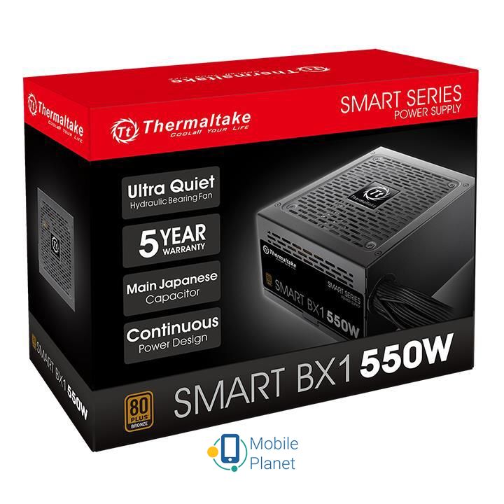 Thermaltake Smart BX1 550W (PS-SPD-0550NNSABE-1) EU Максимальная мощность, Вт  550