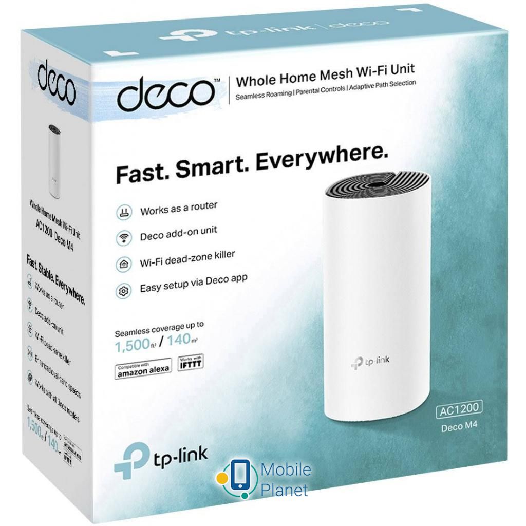 Точка доступу Wi-Fi TP-Link DECO-M4-1-PACK Робоча частота  2.4 / 5 ГГц