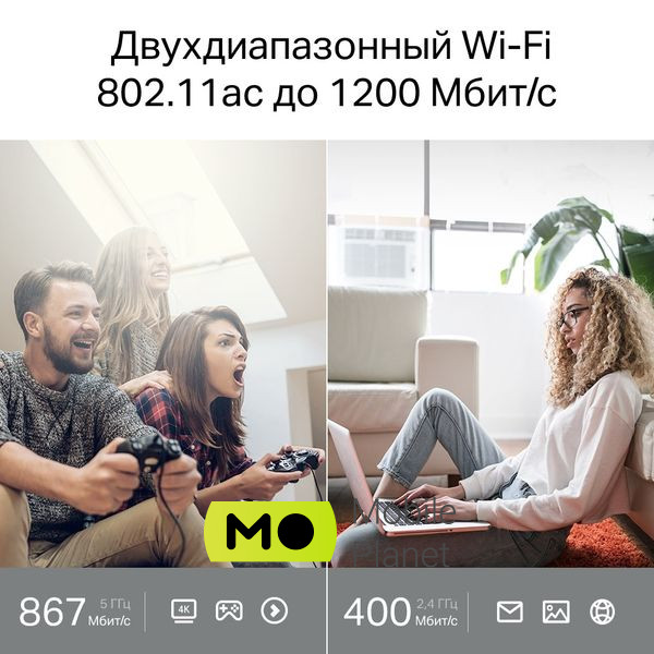 TP-LINK Archer C64 Тип інтерфейсу LAN Gigabit Ethernet