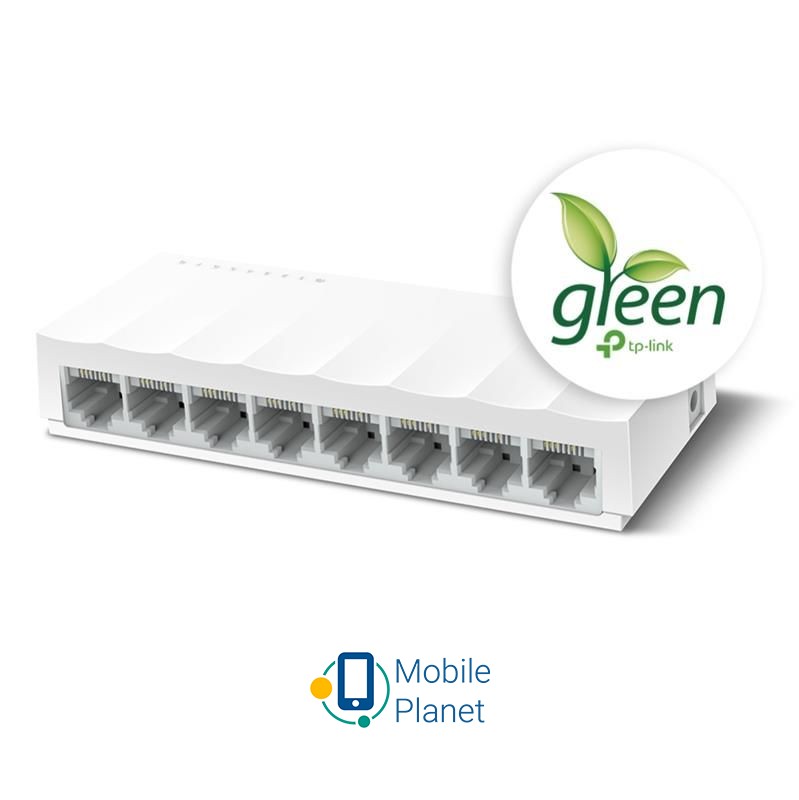 TP-Link LS1008 (8хFE, пластик) Порти 10 / 100 / 1000 Мбіт / с: немає;