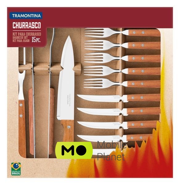 Tramontina Barbecue, 15 предметів (22399/028) (UA) Матеріал леза Нержавіюча сталь