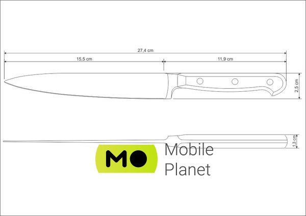 Tramontina CENTURY, 152 мм (24010/106) (UA) Ріжуча кромка ножа Гладка