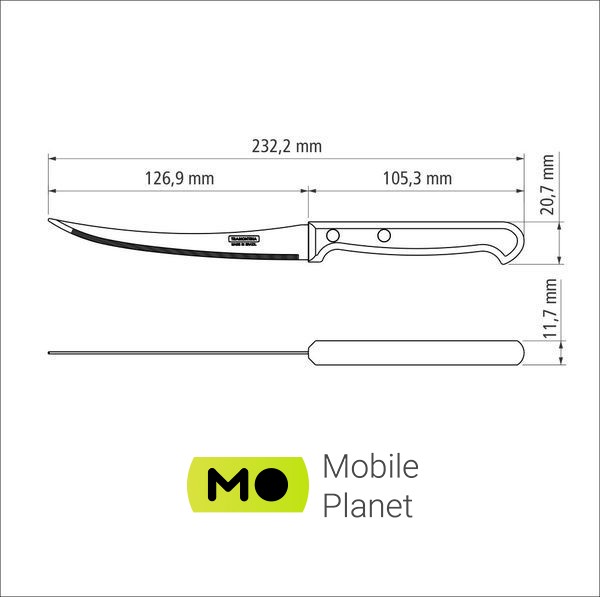 Tramontina ULTRACORTE, 127 мм (23852/105) (UA) Призначення Для томатів