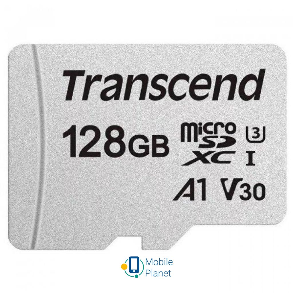 Transcend 128GB microSDXC class 10 UHS-I U3 (TS128GUSD300S-A) (UA) Тип карти пам'яті: micro-SD (Trans-Flash);