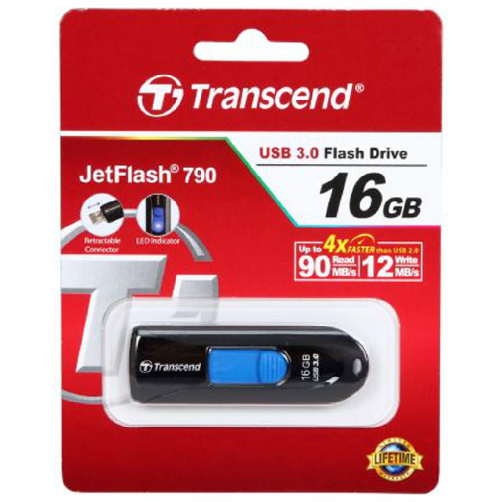 Transcend 16GB JetFlash 790 USB 3.0 (TS16GJF790K) Тип: З висувним USB,