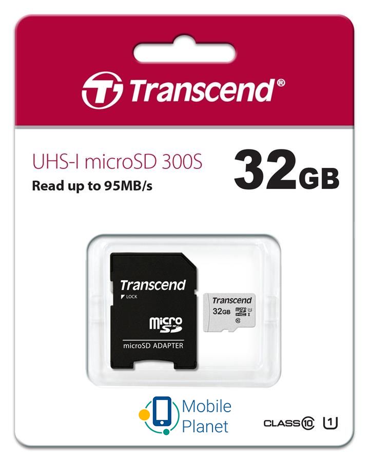 Transcend microSDXC/SDHC 300S (TS32GUSD300S-A) (UA) Тип microSDHC