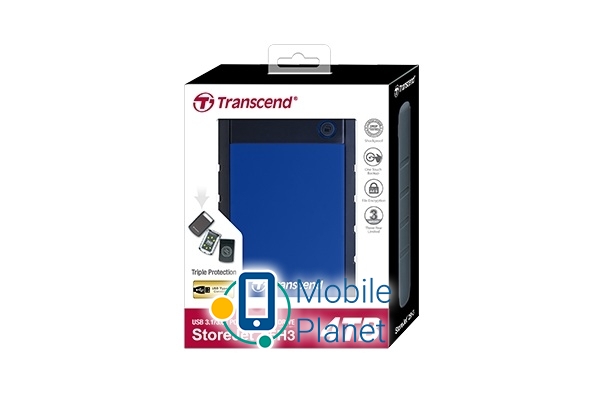 Transcend StoreJet 25H3 (TS4TSJ25H3B) (UA) Тип: зовнішній; Ємність: 4000 ГБ;