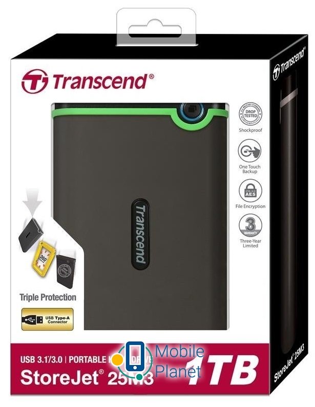 Transcend StoreJet 25M3 (TS2TSJ25M3S) Разом зі StoreJet 25M3 один плюс один