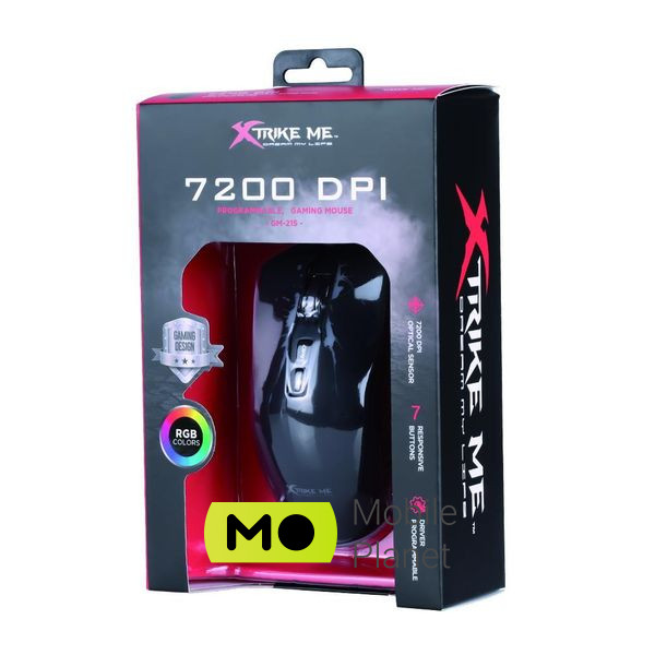 Xtrike GM-215 RGB-LED USB Black (GM-215) (UA) Тип: Геймерские; Подключение: