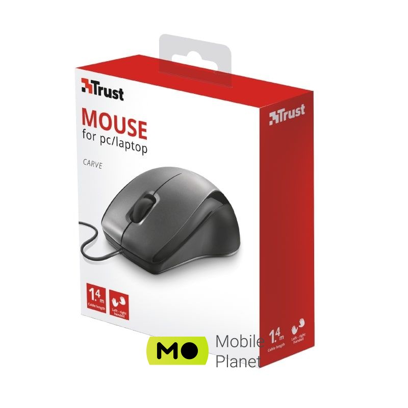 Trust Carve USB Black (23733_TRUST) Тип маніпулятора: миша;
