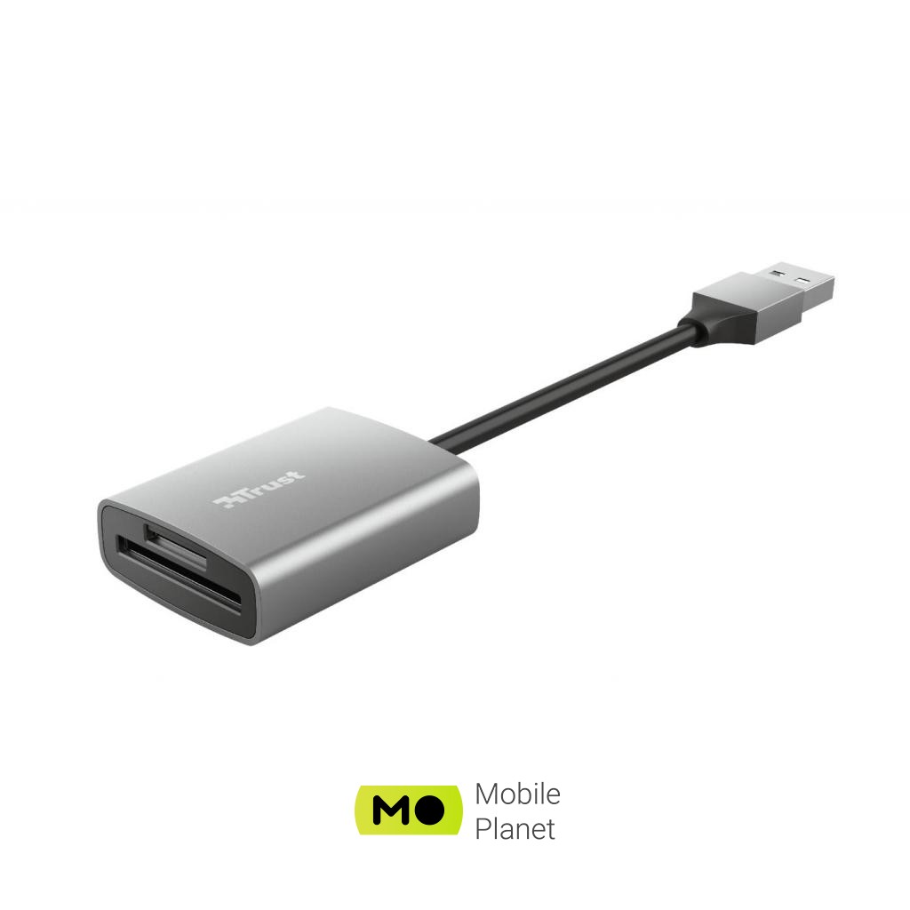 Trust Dalyx Fast USB 3.2 Card reader (24135) (UA) Тип: зовнішній USB 3.2; Сірий колір;