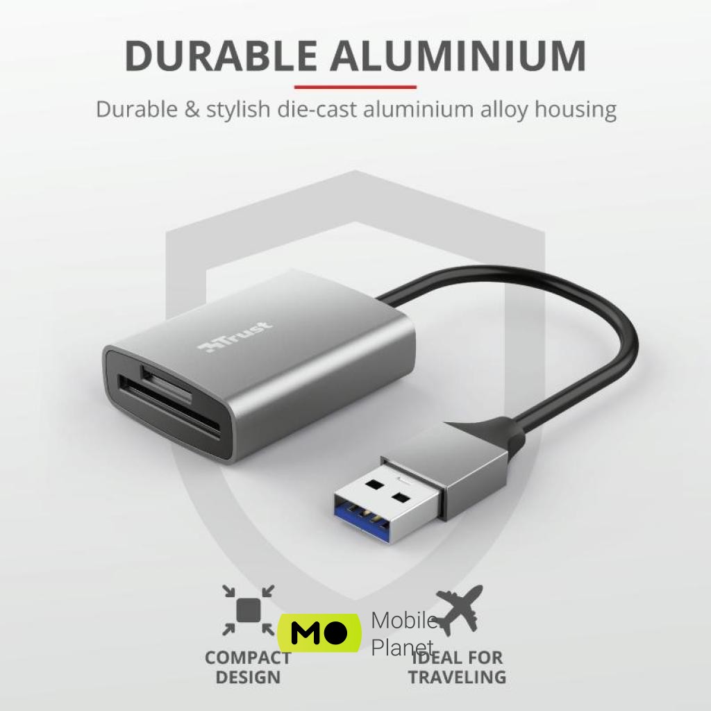 Trust Dalyx Fast USB 3.2 Card reader (24135) (UA) Цвет серый