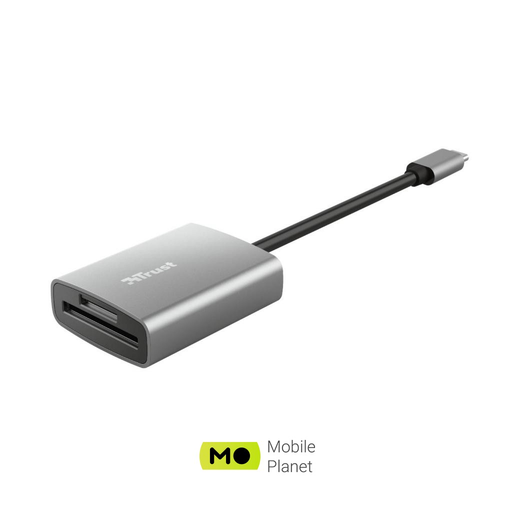 Trust Dalyx Fast USB-С Card reader (24136) (UA) Тип: внешний USB C; Цвет: серый;