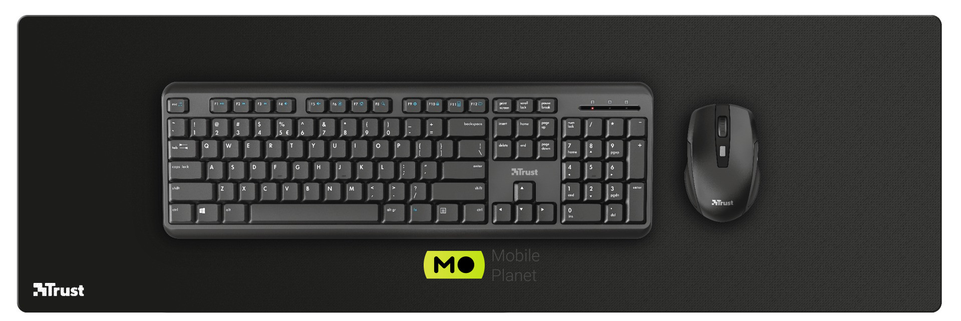 Trust Mouse Pad XXL Black (930x300x3 мм) (24194) (UA) Тип Килимок для миші