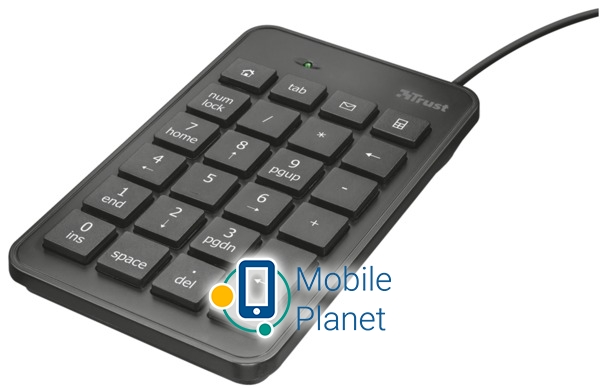 TRUST Xalas USb numeric keypad (22221) Тип клавиатуры: Цифровой блок;