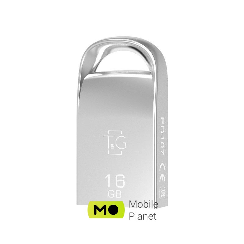 USB 16GB T & G 107 Metal Series Silver (TG107-16G) (UA) Інтерфейс USB 2.0