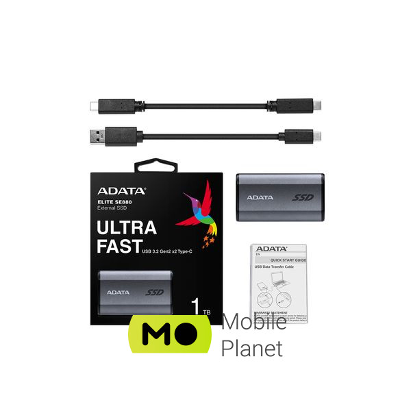 USB 3.2 1TB ADATA (AELI-SE880-1TCGY) (UA) Тип накопичувача: зовнішній;
