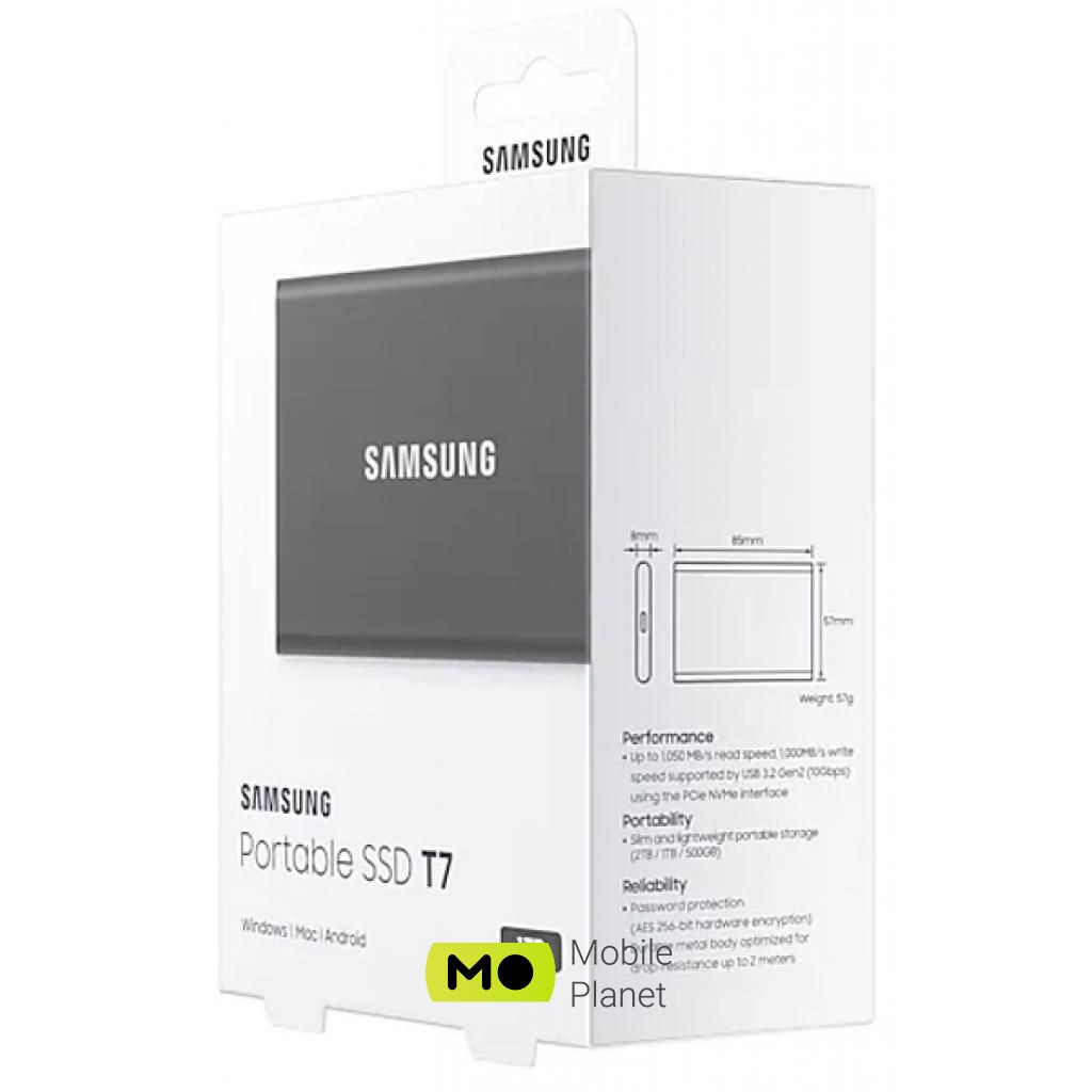 USB 3.2 1TB T7 Samsung (MU-PC1T0T/WW) Объём памяти 1 TB