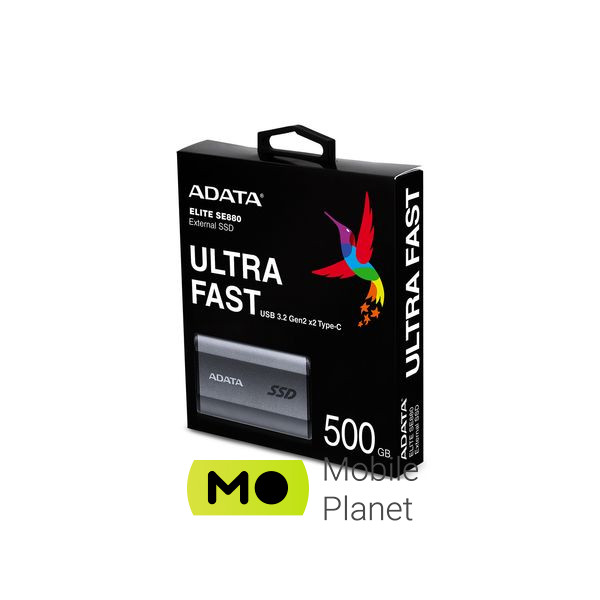 USB 3.2 500GB ADATA (AELI-SE880-500GCGY) (UA) Тип накопичувача: зовнішній;